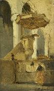 Johannes Bosboom The Pulpit of the Church in Hoorn Germany oil painting artist